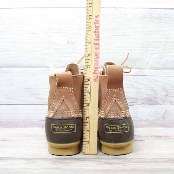 LL BEAN Brown Ankle 6-Inch Unlined Lace Up Leather Duck Boots Size 10 M - Picture 7 of 10